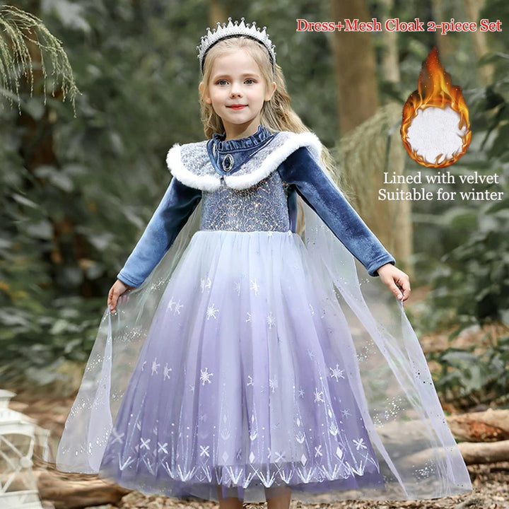 Sweet Velvet Frozen Princess Dress