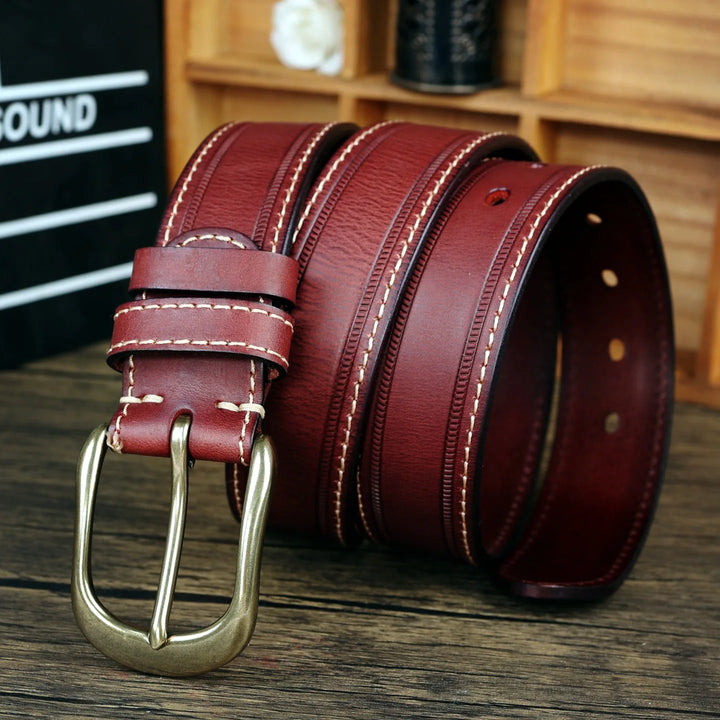 Refined Top Layer Cowhide Leather Belt