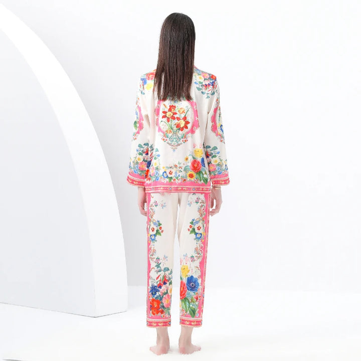 Comfortable Two-Piece Trimmed Pajama Set