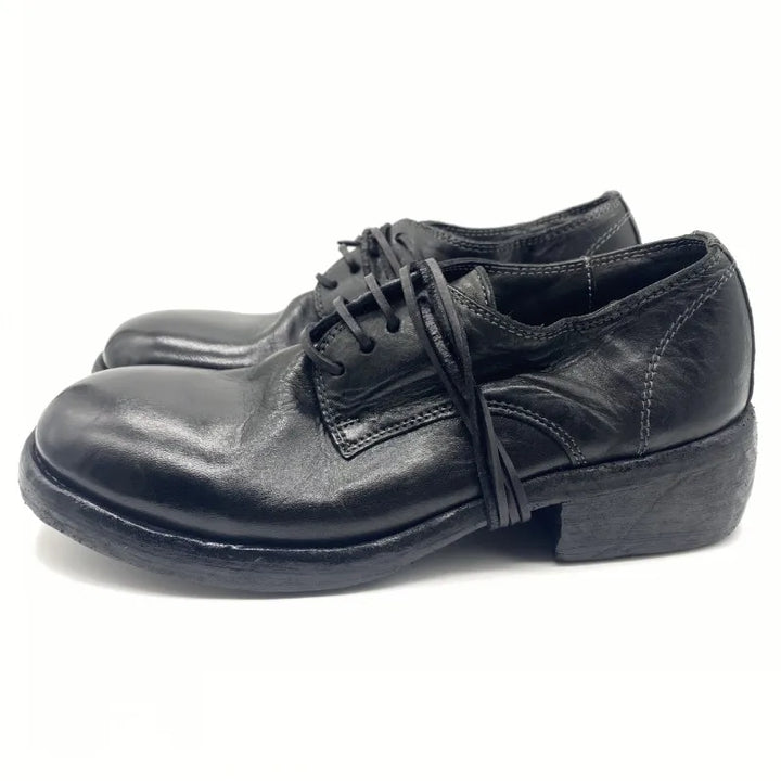 Bold Horsehide Leather Derby Shoes