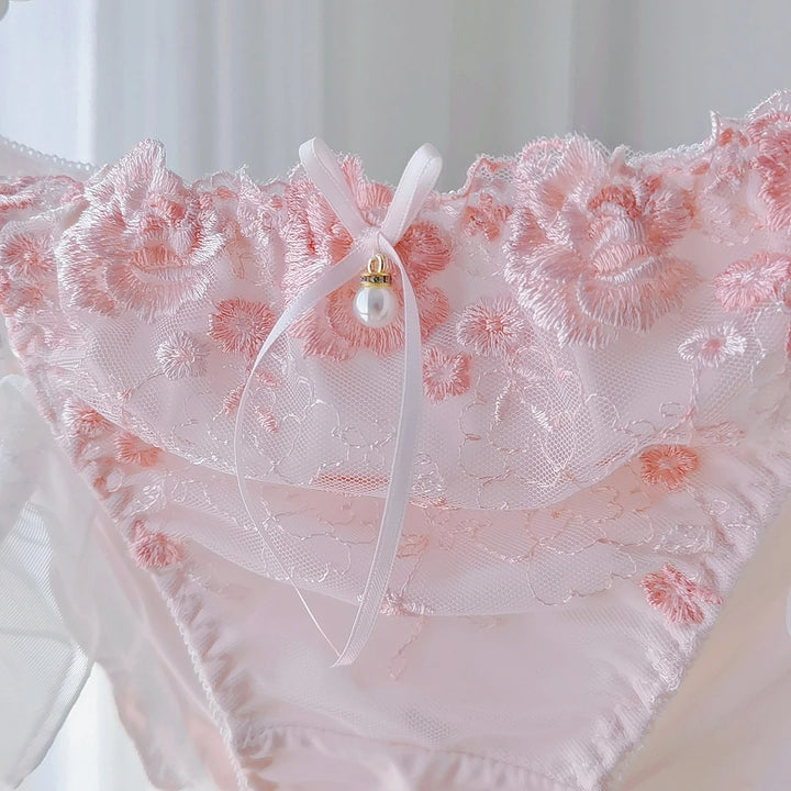 Lolita Ruffle Embroidered Low Waist Panties