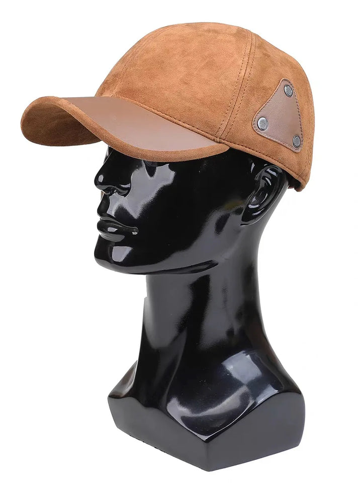 High Quality Suede Leather Baseball Cap