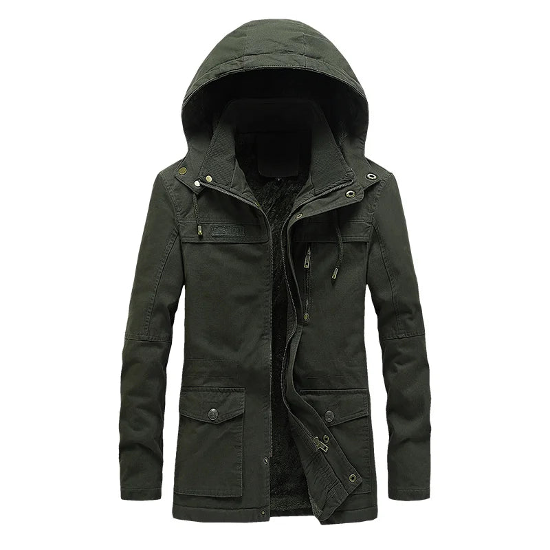 Fashionable Thick Fleece Parka Jacket