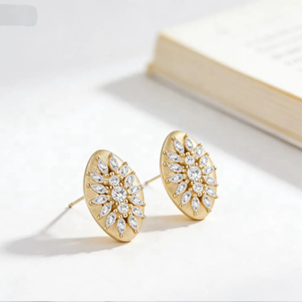 Real Moissanite Diamond Stud Earrings