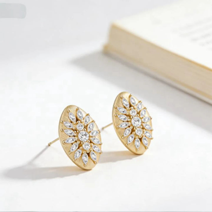 Real Moissanite Diamond Stud Earrings
