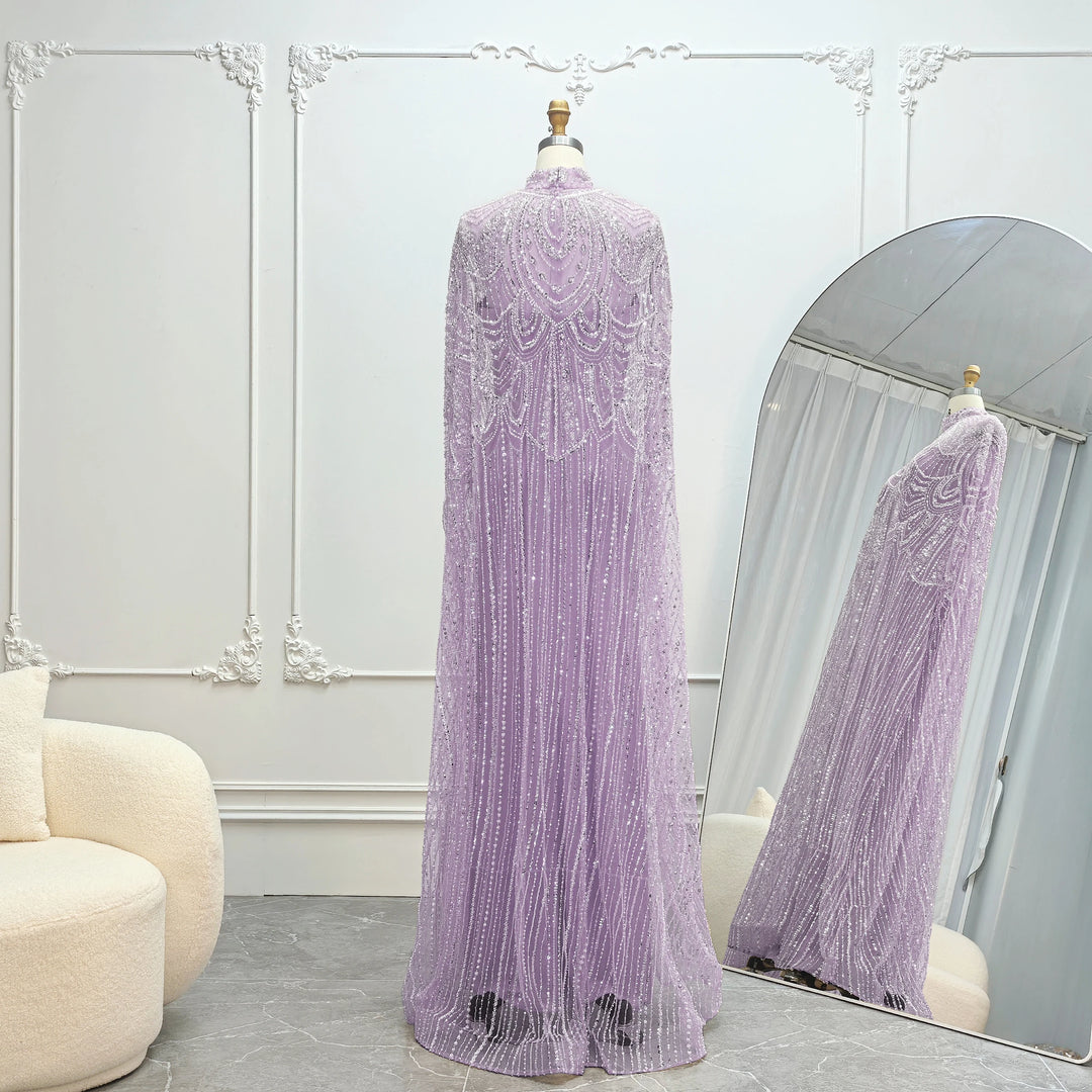 Luxurious Cape Wedding Party Dress