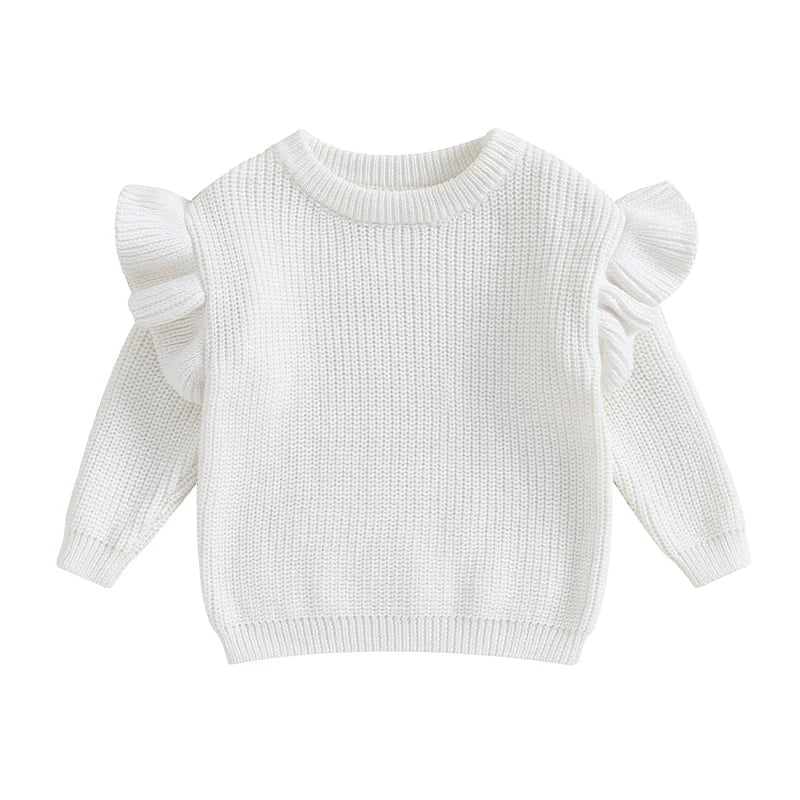 Classic Ruffled Pullover Girl's Sweater