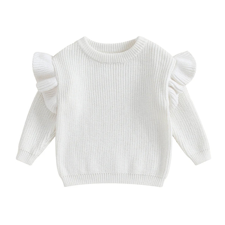 Classic Ruffled Pullover Girl's Sweater
