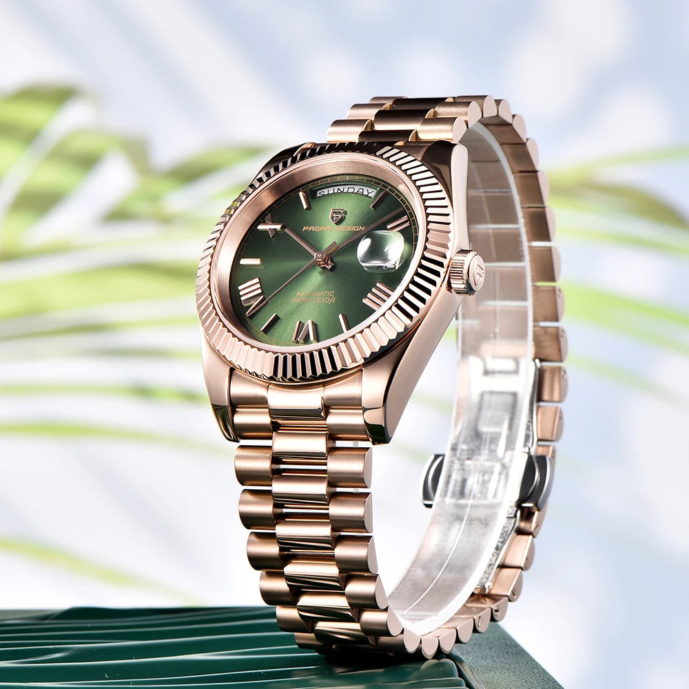 Stylish Sapphire Mirror Mechanical Wristwatch