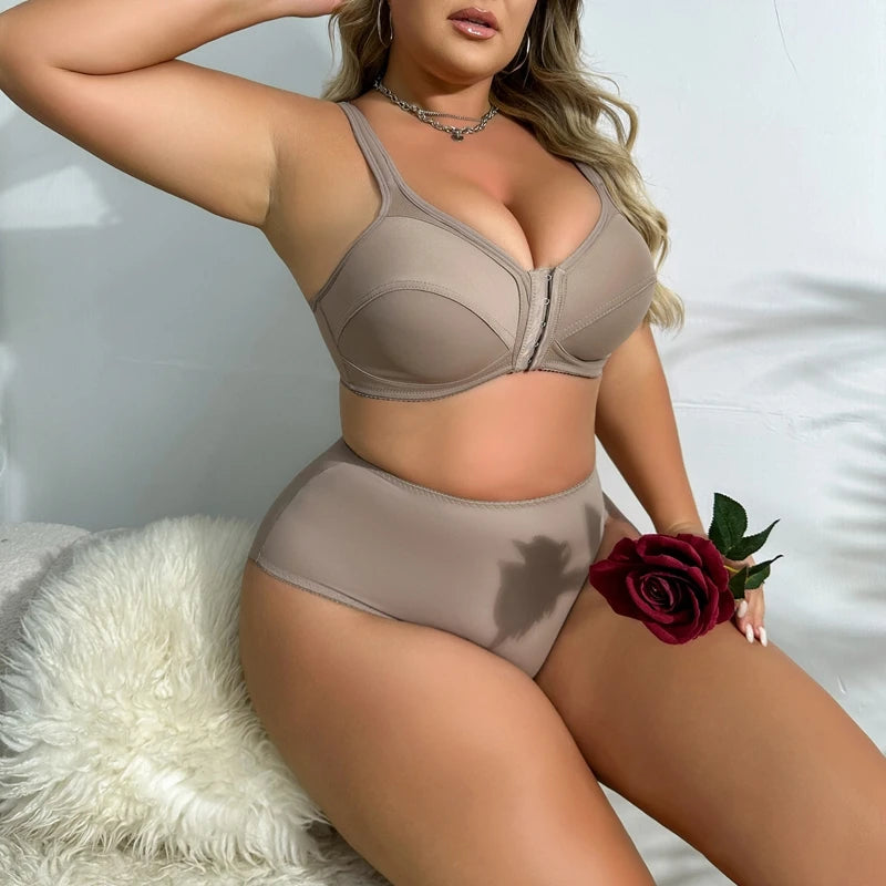 Adjustable Plus Size Wireless Bra Set