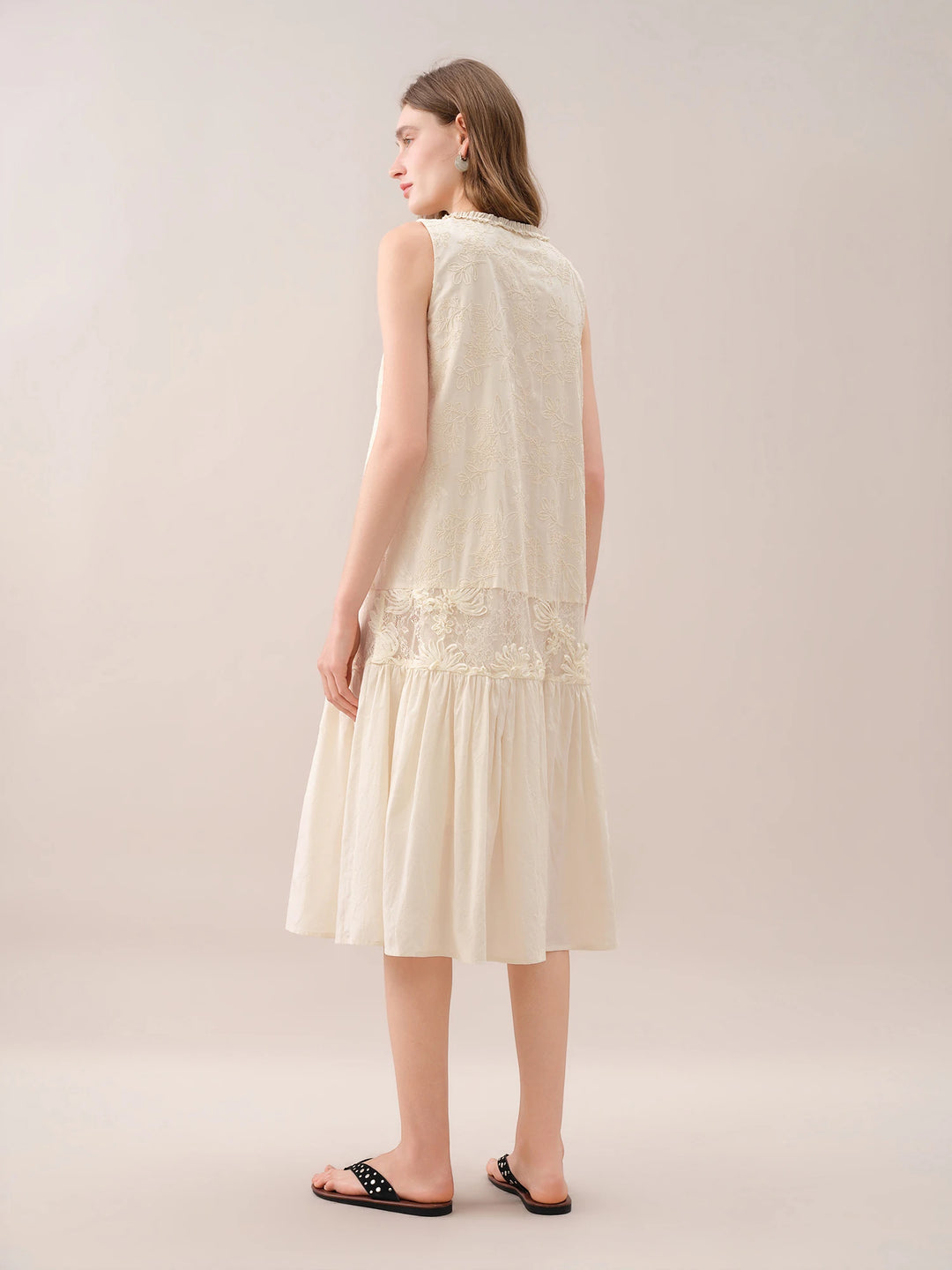 Premium Embroidered Midi Dress