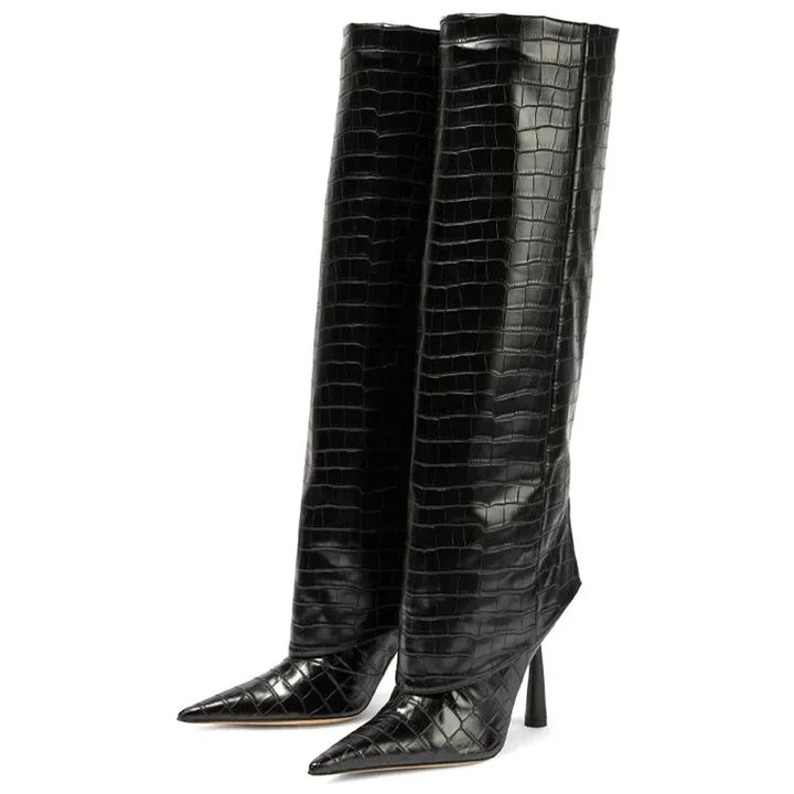Loose Tube Knee-High Boots