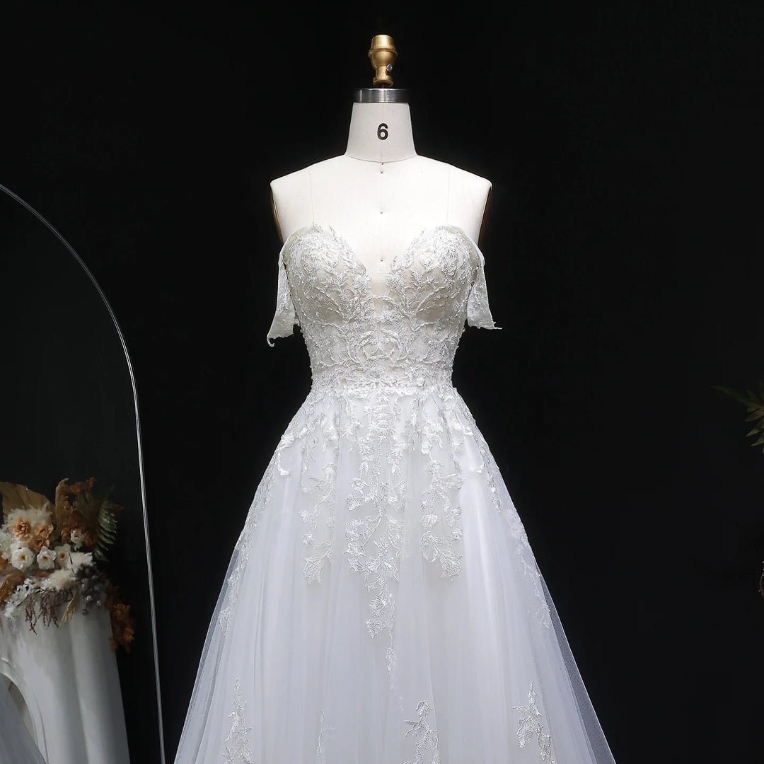 Luxurious Appliques A-Line Wedding Couture