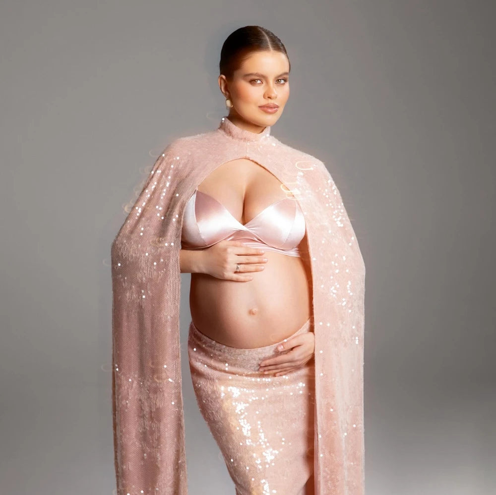 Elegant Sleeveless Pregnancy Photography Dress