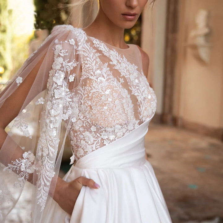 A-Line Boho Princess Bride Gown