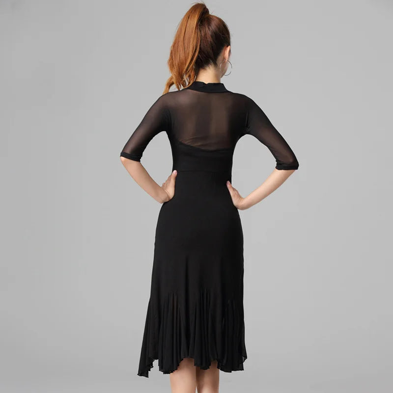 Sweet V-Neck Latin Dance Dress