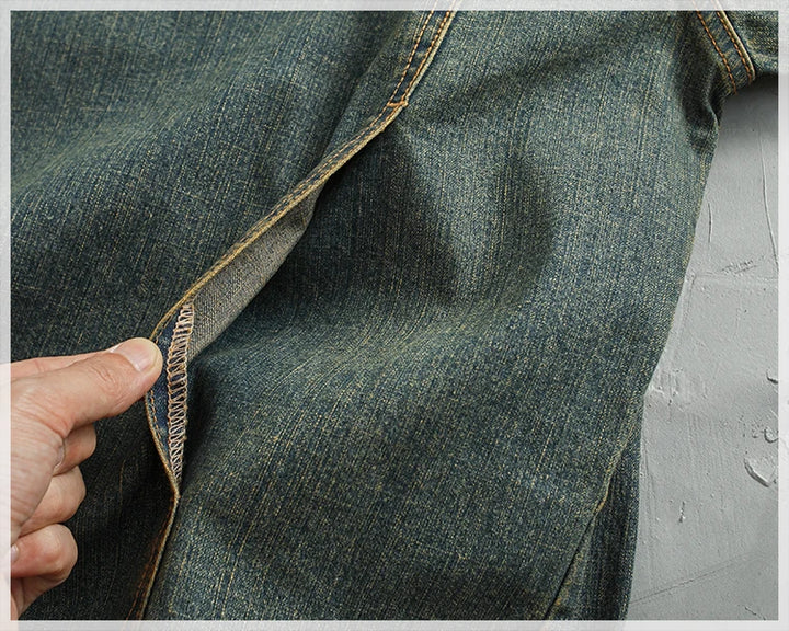 Vintage Denim Pullover Jacket