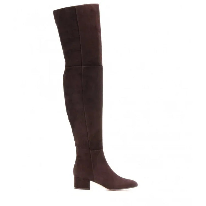 Premium Round Head Mid-heel Boots