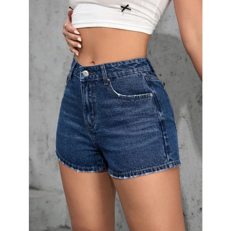 Stylish Ripped Denim Shorts