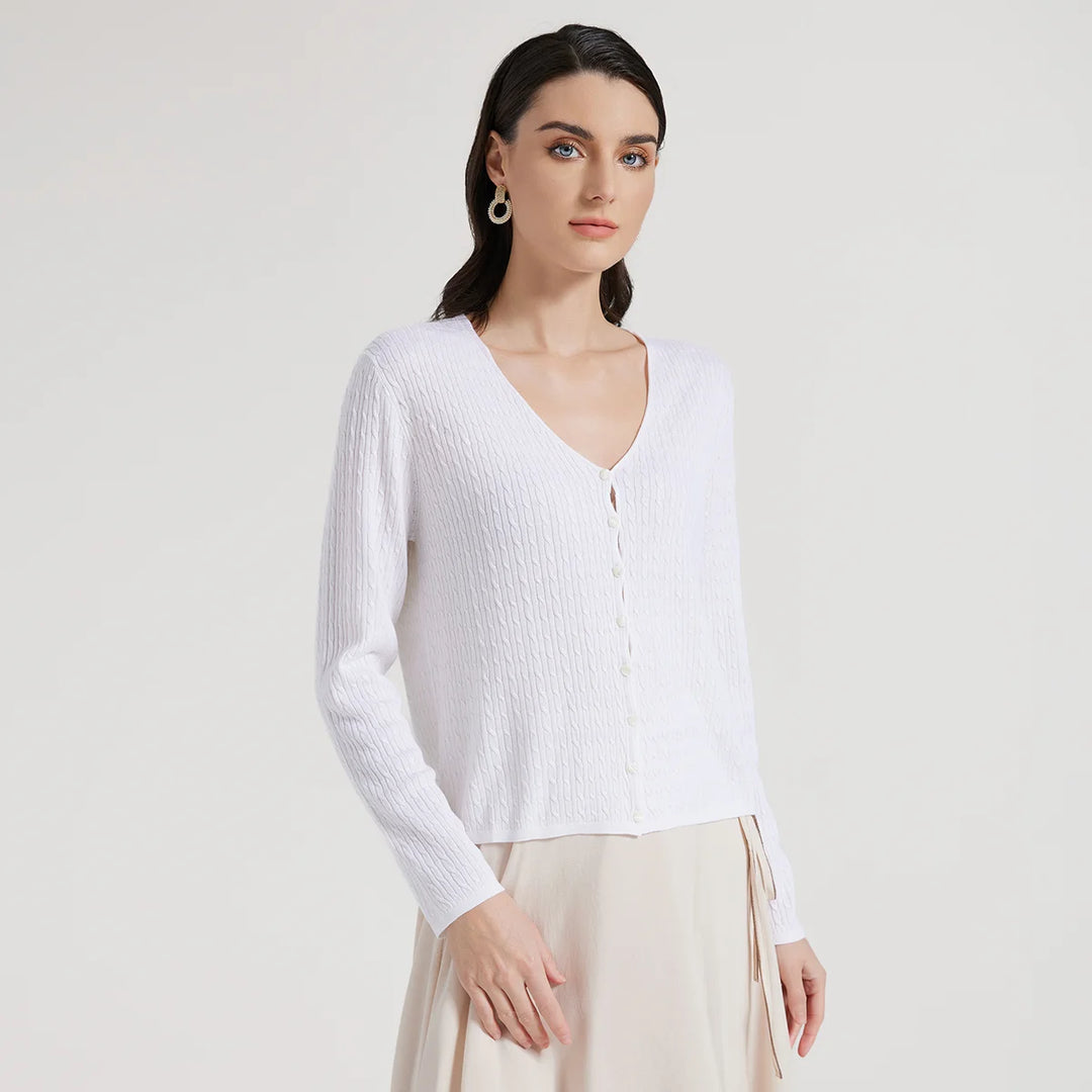 Smart Wool Blend Knitted Cardigan