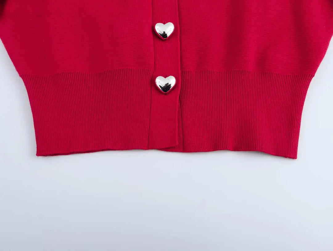 Smart Ribbed Cuffs Cropped Cardigan