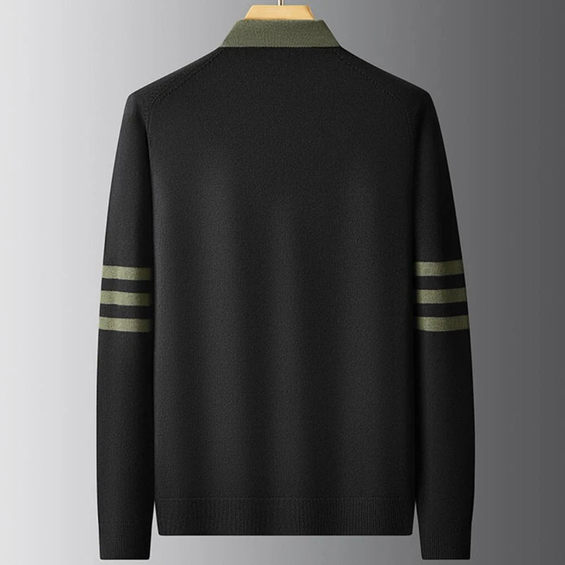 High End Warm Lapel Wool Sweater