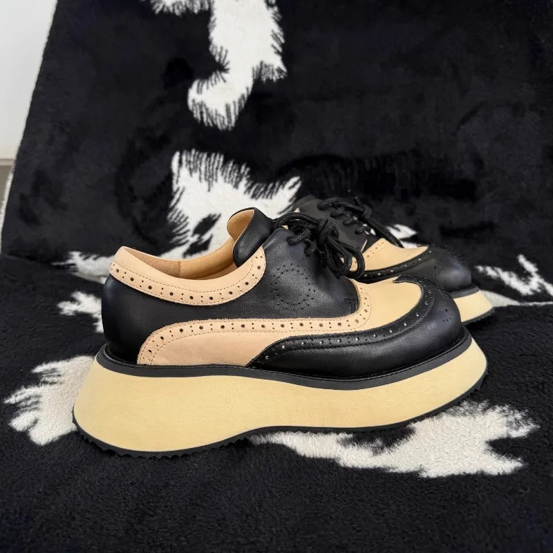 Premium Wide Fit Men's Leather Derby Shoes