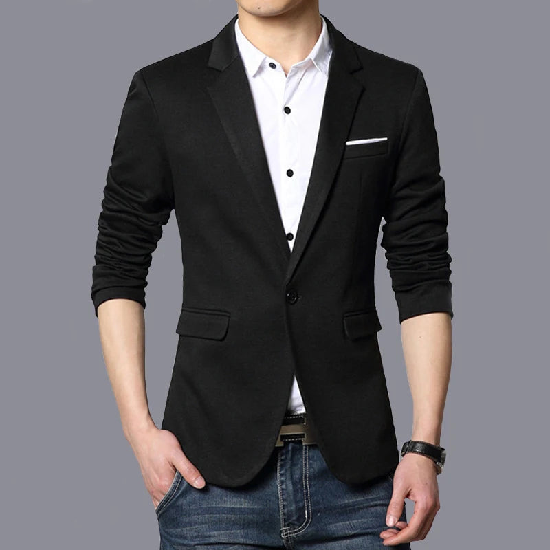 One Button Slim Fit Casual Jacket