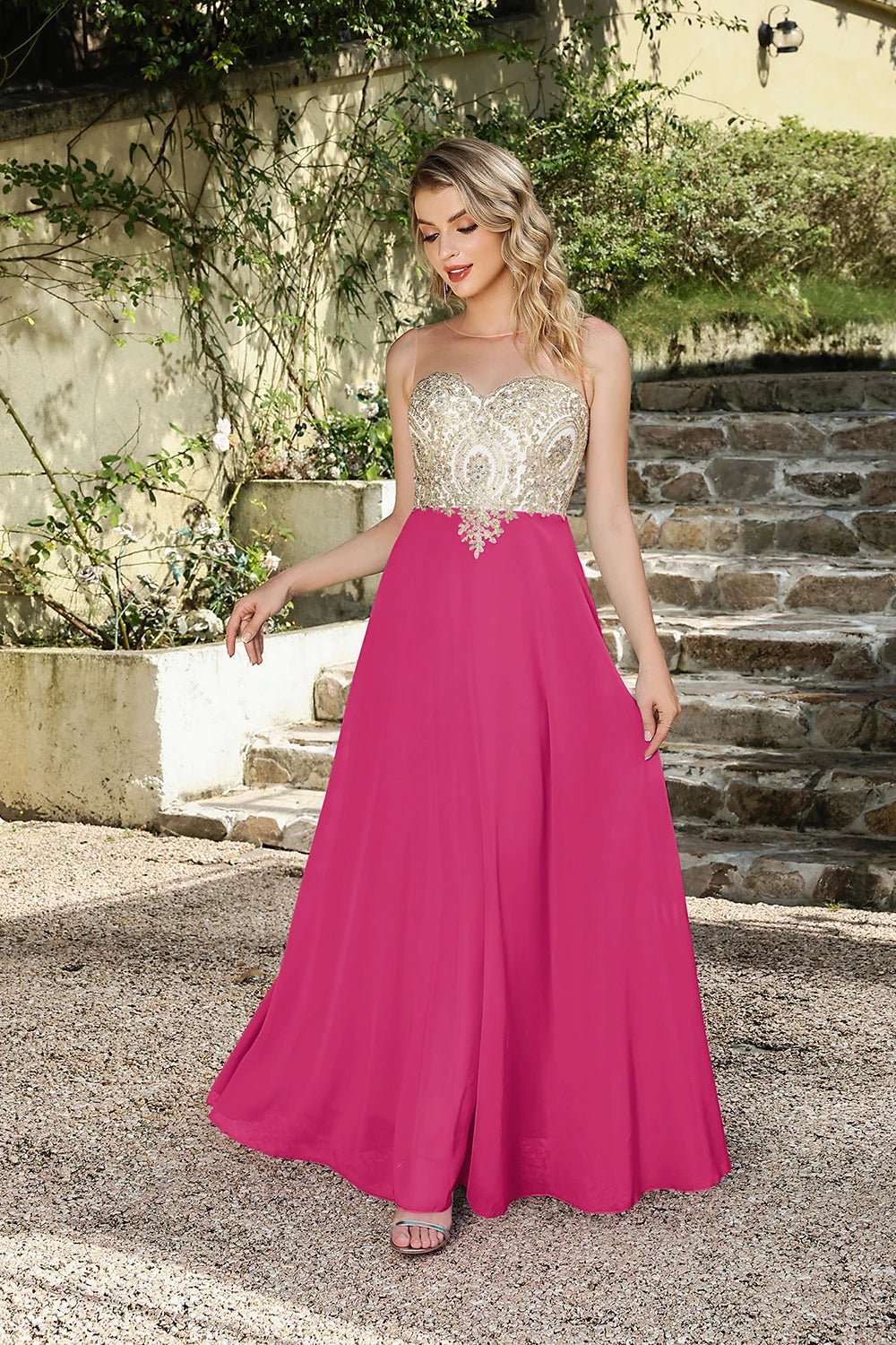 Regal A-Line Chiffon Gown