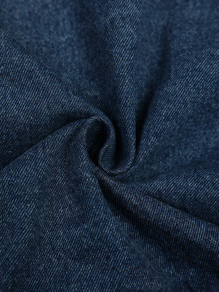 Blue Asymmetric Women's Denim Jacket