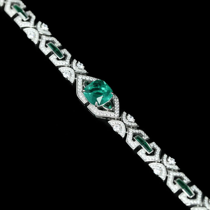 Sterling Silver Emerald Jewelry Set