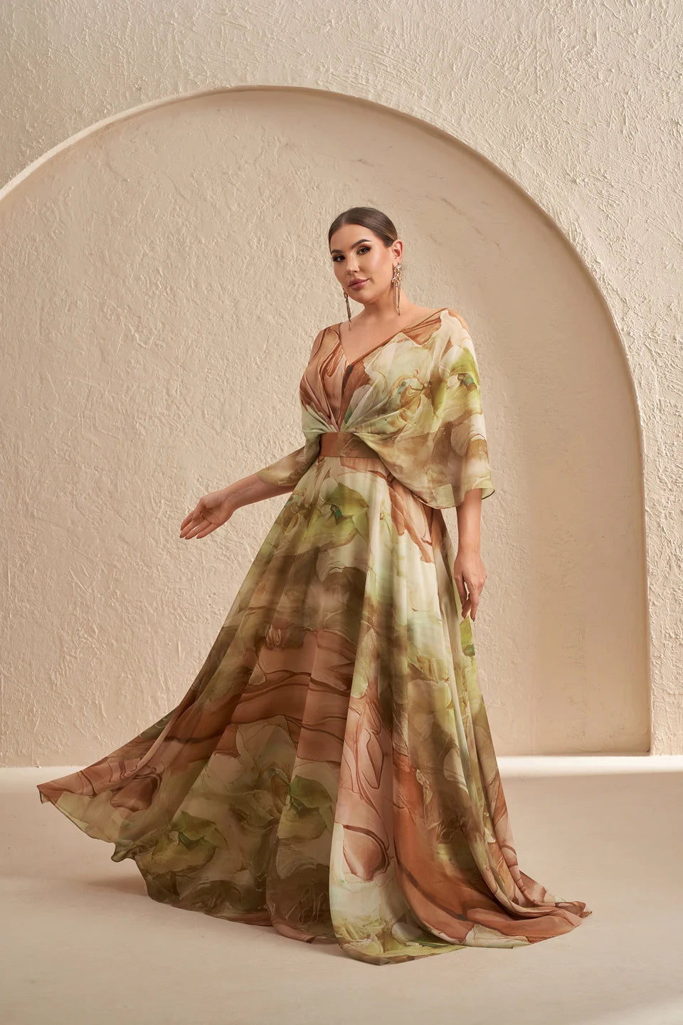 multi colored formal dress SUNSET PINK