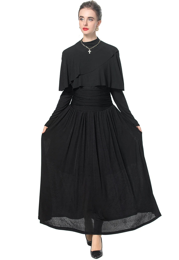 Elegant High-Waist Commuter Dress