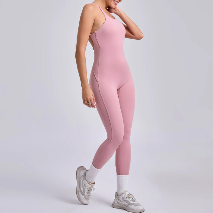 Stretchy Cross-Strap Training Romper