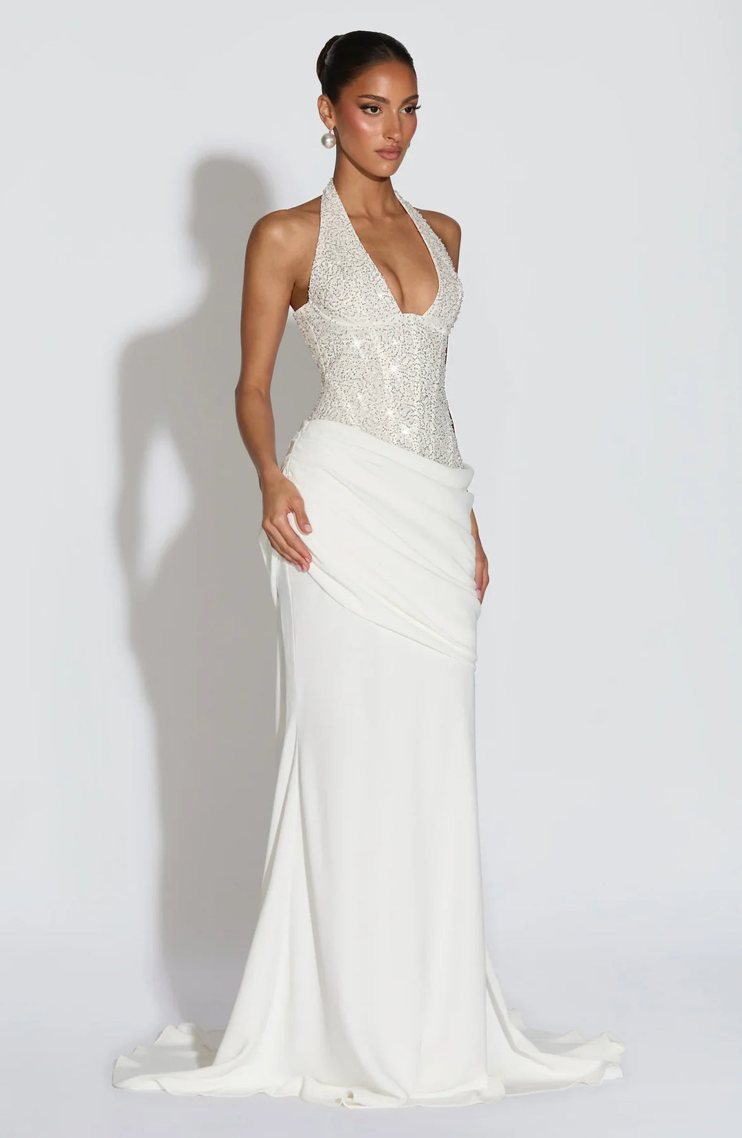 Sweet Sequins Draped Gown