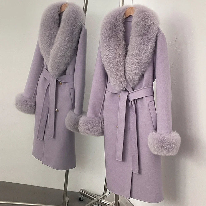 Comfortable Wool Cashmere Long Coat