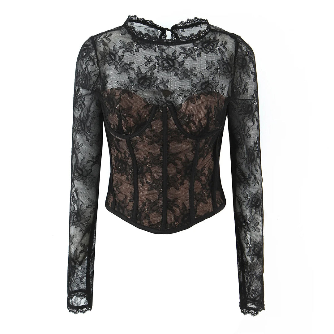 Luxury Semi-Sheer Crop Tee