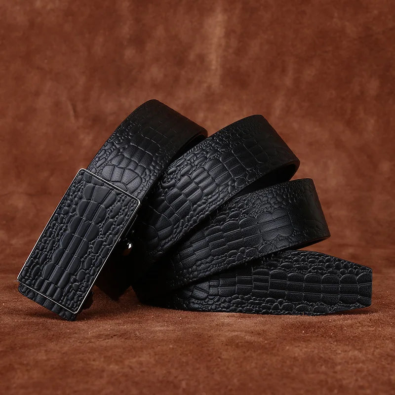 Toothless Automatic Buckle Business Belt