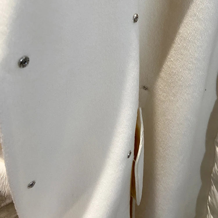 Elegant Double-faced Goose Down Long Jacket