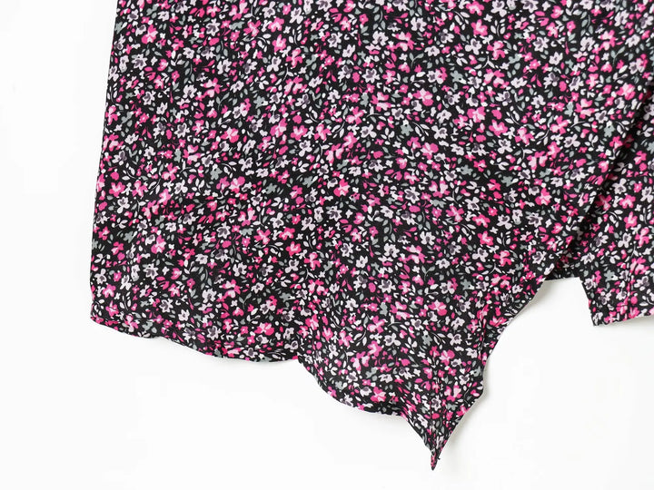 Trendy Floral Print Asymmetrical Dress