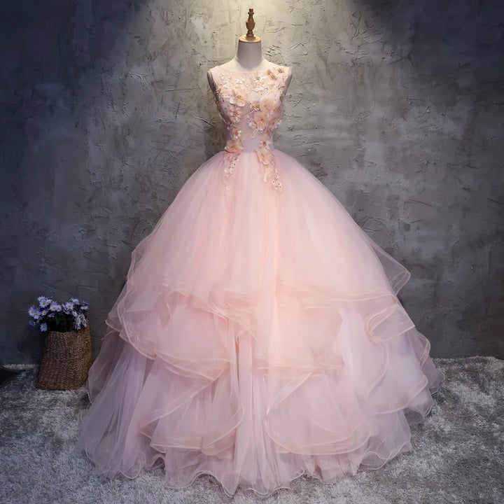 Wonderful Ruffle Appliques Prom Party Dress