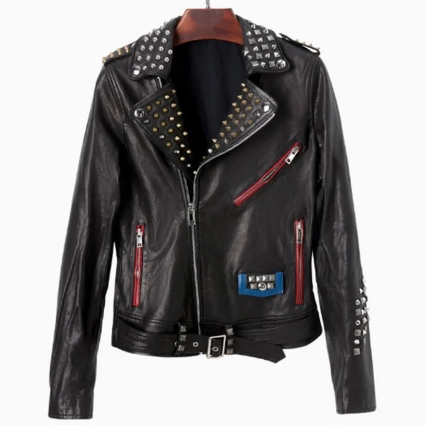 Heavy-Duty Men's Locomotive Motorcycle Leather Jacket – All For Me