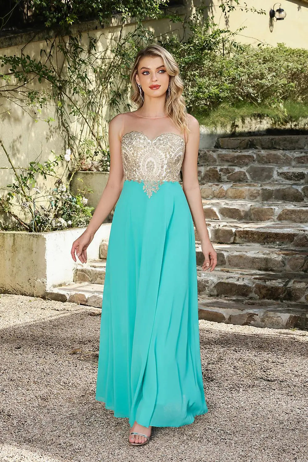 Regal A-Line Chiffon Gown