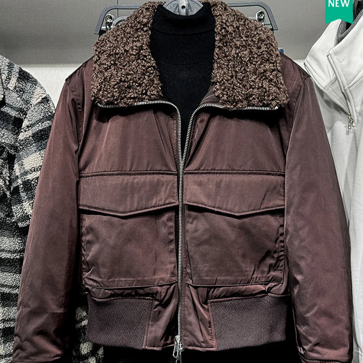 Fashionable Fur Collar Short Jacket