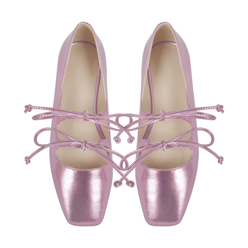 Square Toe Mary Jane Strap Shoes