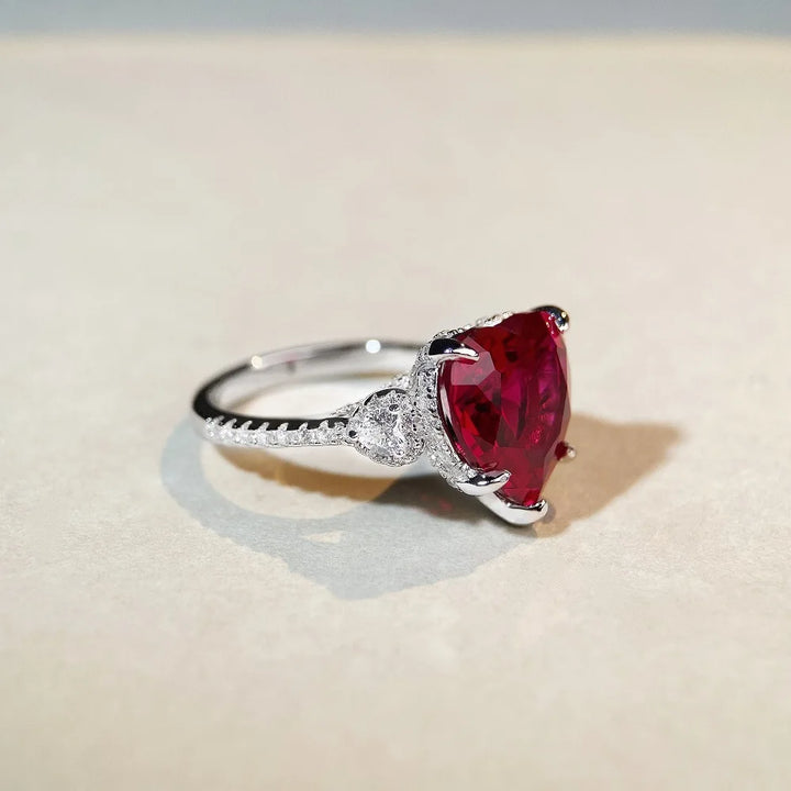 Romantic 2 Karat Pigeon Red Love Ring