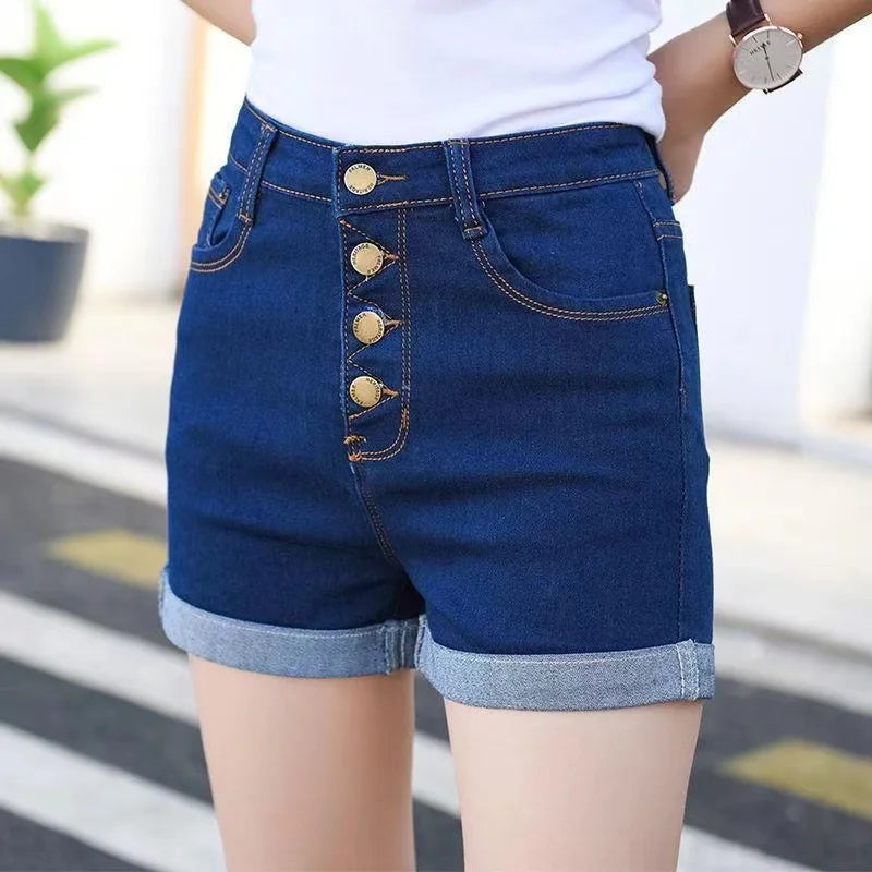 Attractive Hip-Lift Fit Denim Shorts