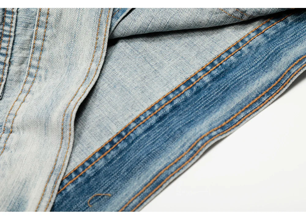 Casual Washed Denim Cargo Jacket