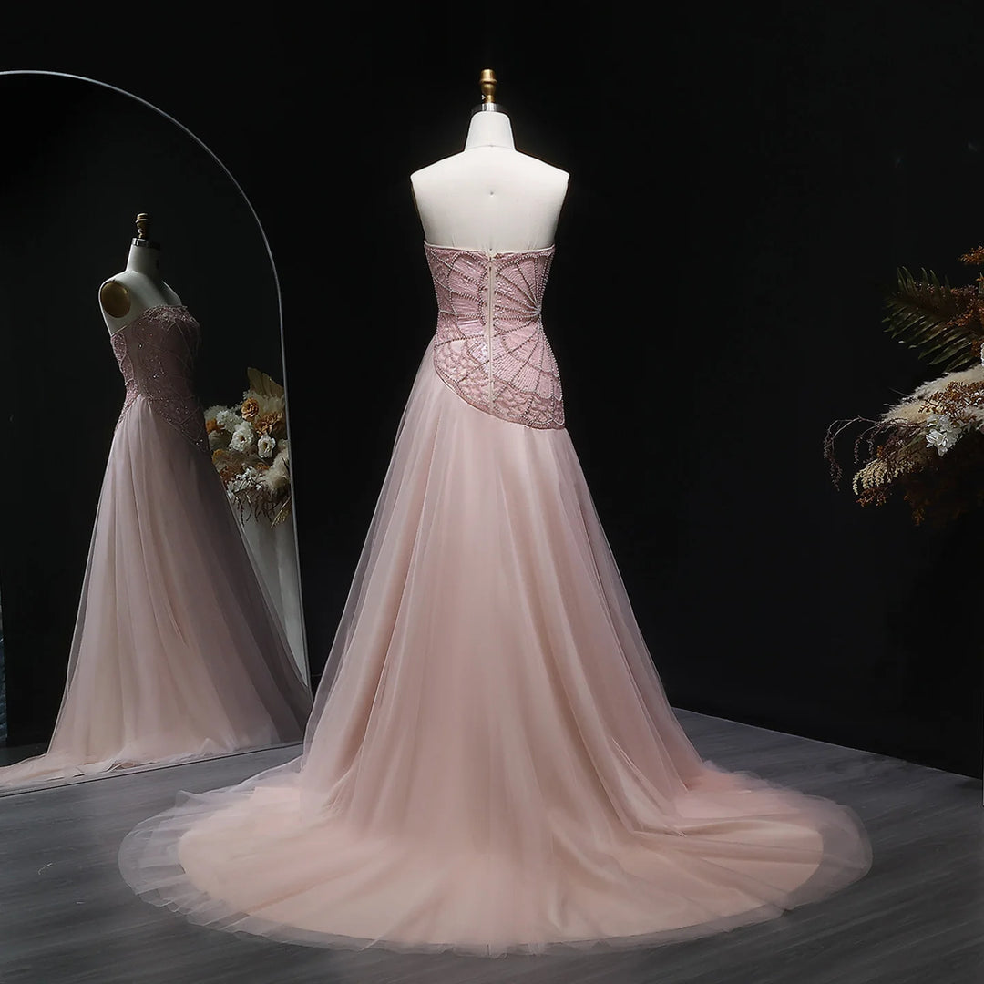 Stunning Beaded A-Line Prom Gown