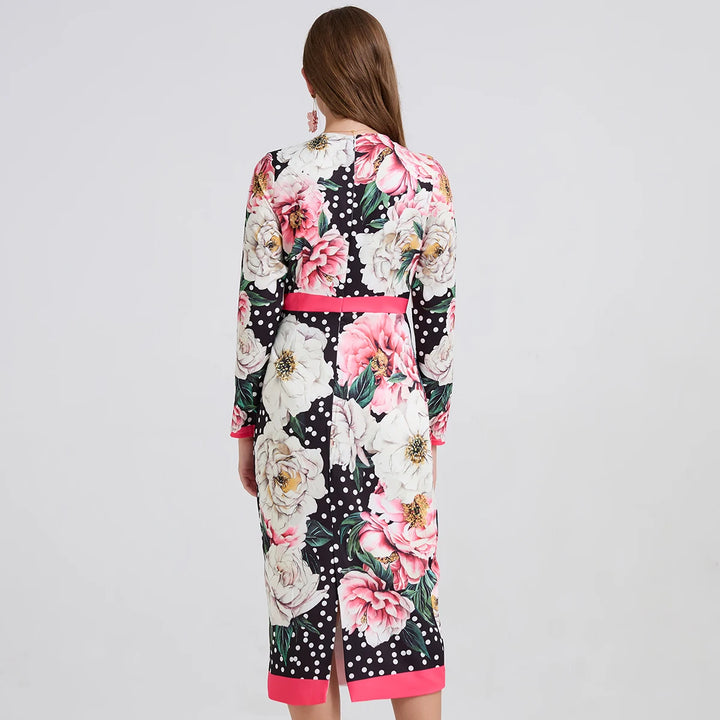 Elegant Polka Dots Pencil Dress